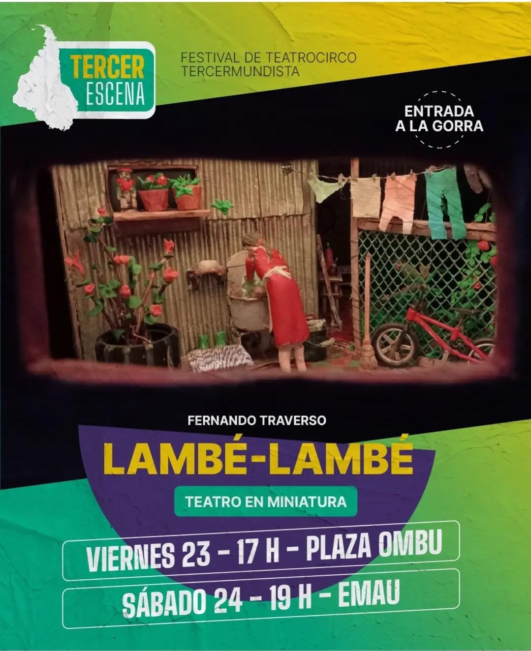 Imagen de Lambé-Lambé: teatro en miniatura · Plaza el Ombú